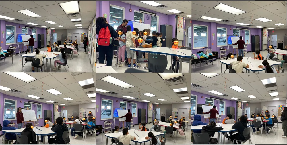 Students at tables during a Numeraldo session at the Boys & Girls Club, October 6, 2025.